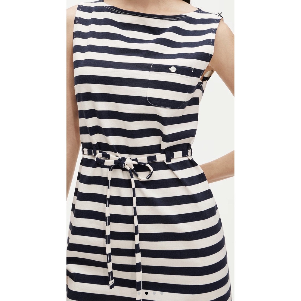J CREW XS Vintage jersey mini dress in stripe CV656 - Picture 2 of 7